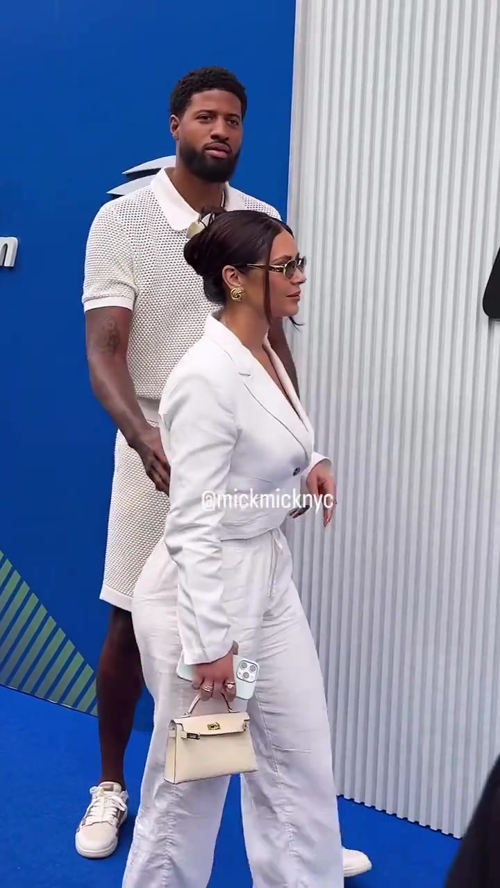 保罗乔治带老婆丹妮拉现身美网决赛